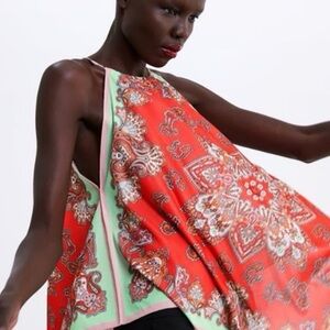 Zara Sleeveless Scarf Top